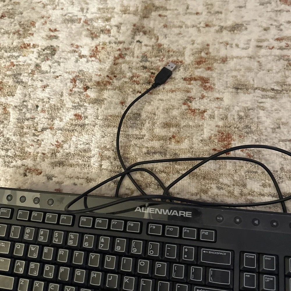 DELL ALIENWARE Black USB Wired Computer PC Gaming Multimedia Keyboard SK-8165